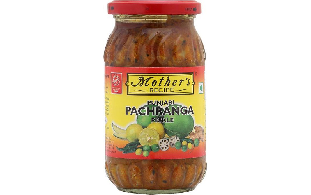 Mother's Recipe Punjabi Pachranga Pickle   Glass Jar  400 grams